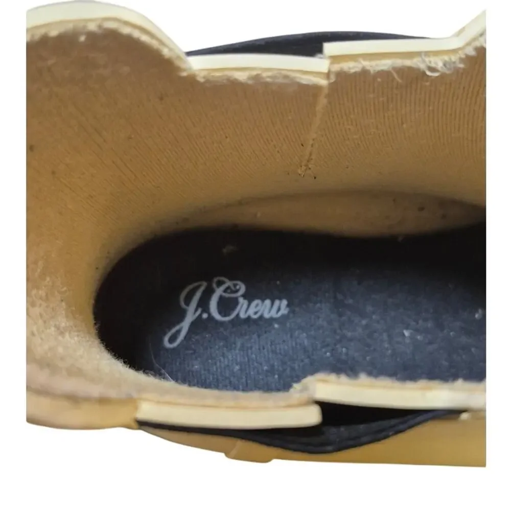 J Crew Chelsea Yellow Rain Boots For Women Size 8